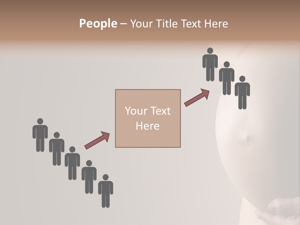 A Pregnant Woman Holding Her Belly In Her Hands PowerPoint Template