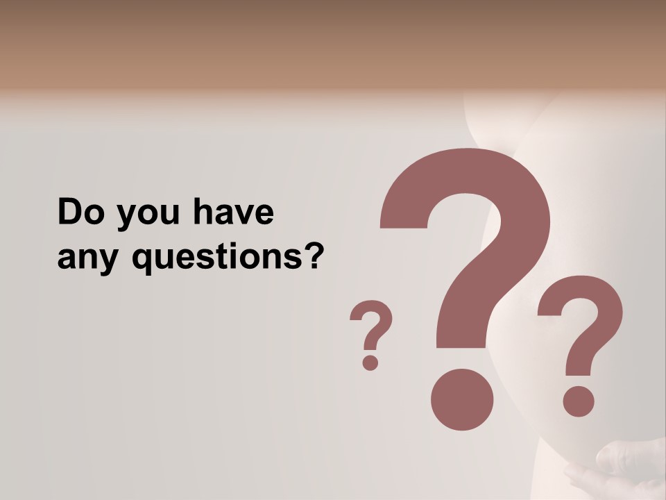 A Pregnant Woman Holding Her Belly In Her Hands PowerPoint Template