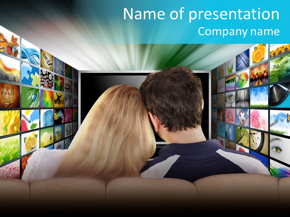 Multimedia Virtual Entertainment PowerPoint Template