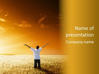 Plain People Boy PowerPoint Template