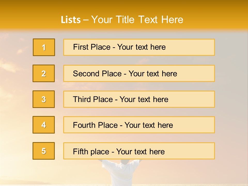 Plain People Boy PowerPoint Template