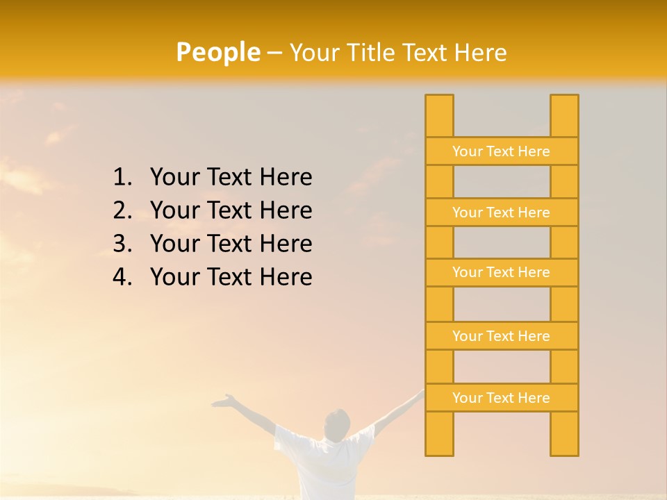 Plain People Boy PowerPoint Template