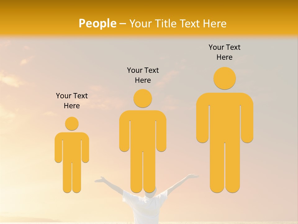 Plain People Boy PowerPoint Template