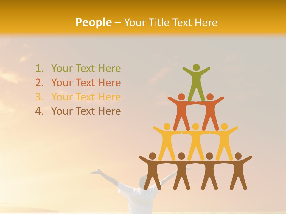 Plain People Boy PowerPoint Template