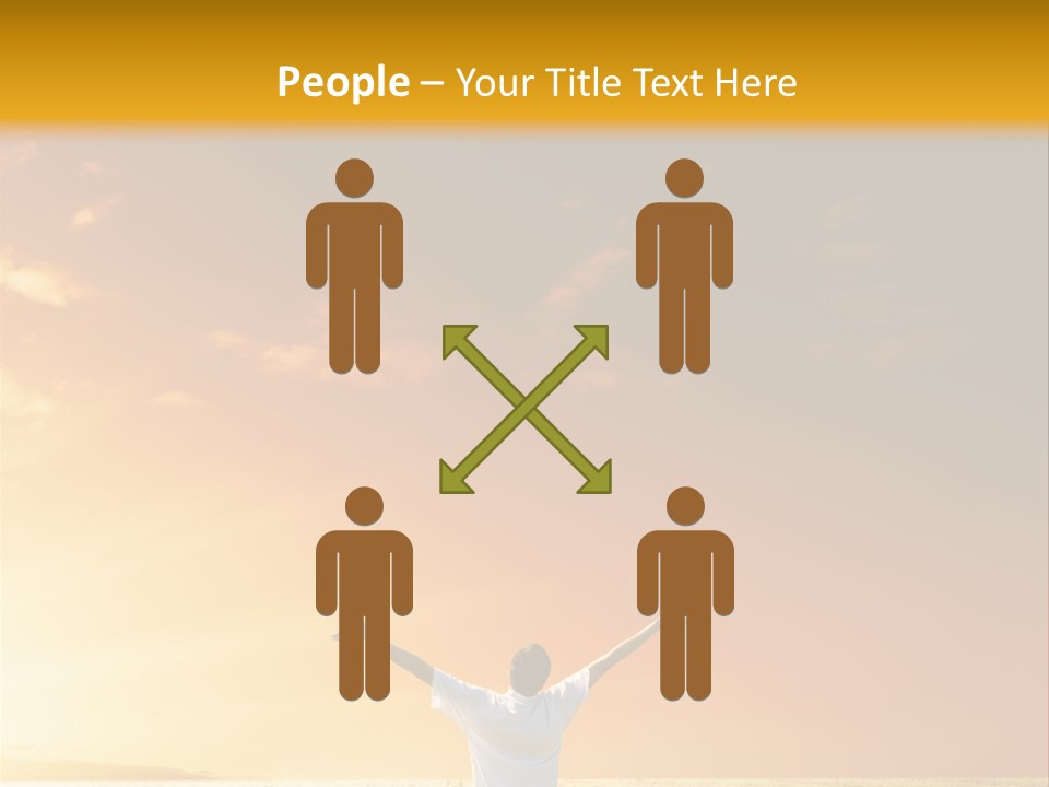 Plain People Boy PowerPoint Template