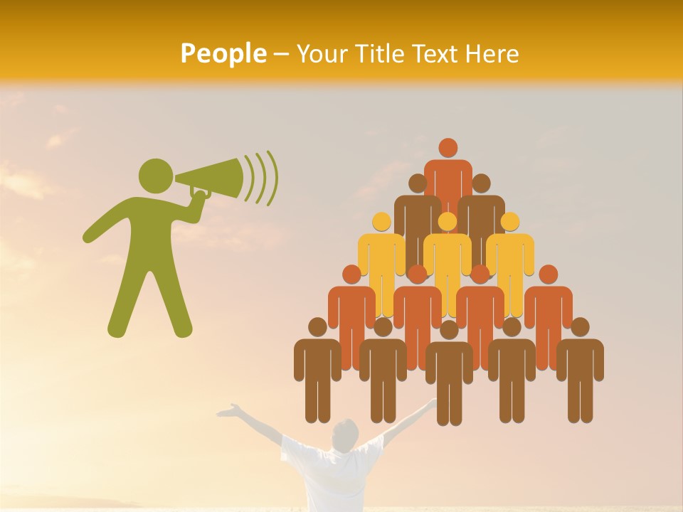 Plain People Boy PowerPoint Template