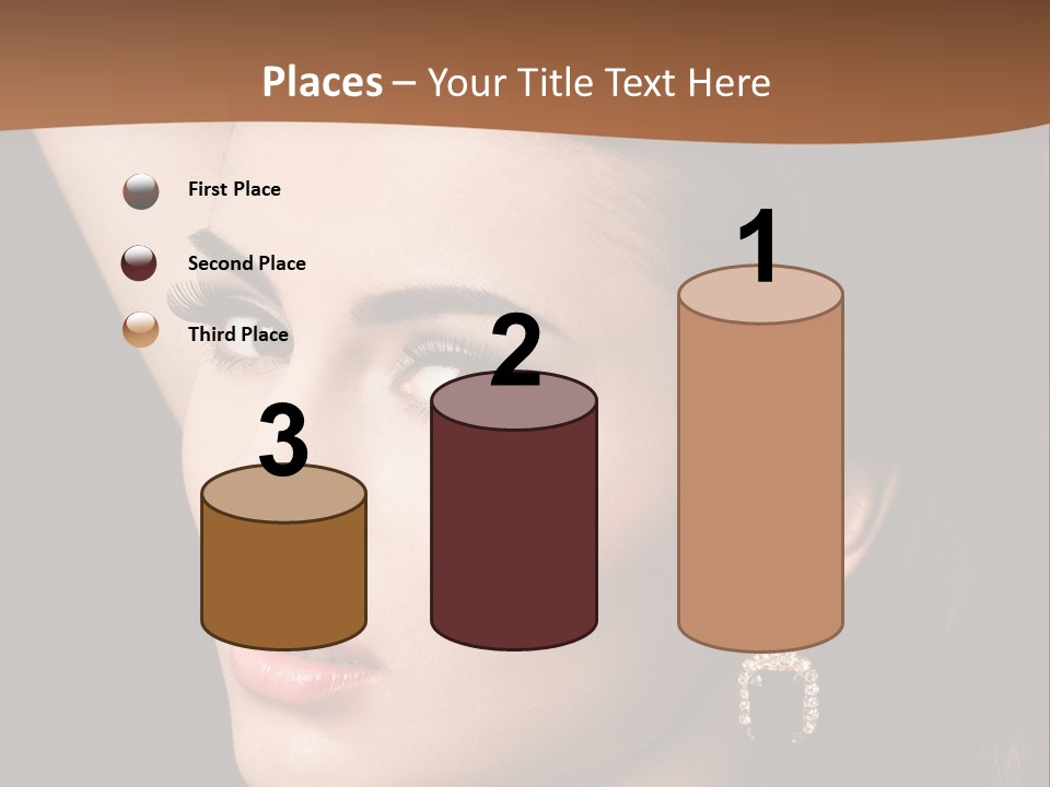 A Woman With A Necklace And Earrings On Her Neck PowerPoint Template