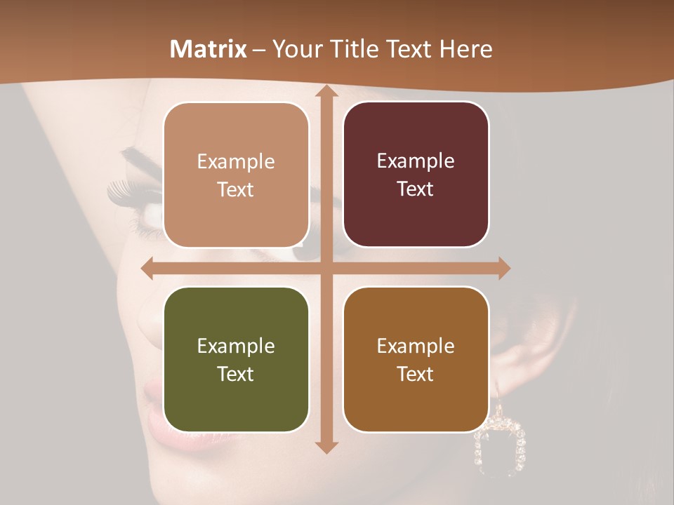 A Woman With A Necklace And Earrings On Her Neck PowerPoint Template