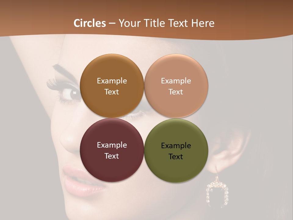 A Woman With A Necklace And Earrings On Her Neck PowerPoint Template