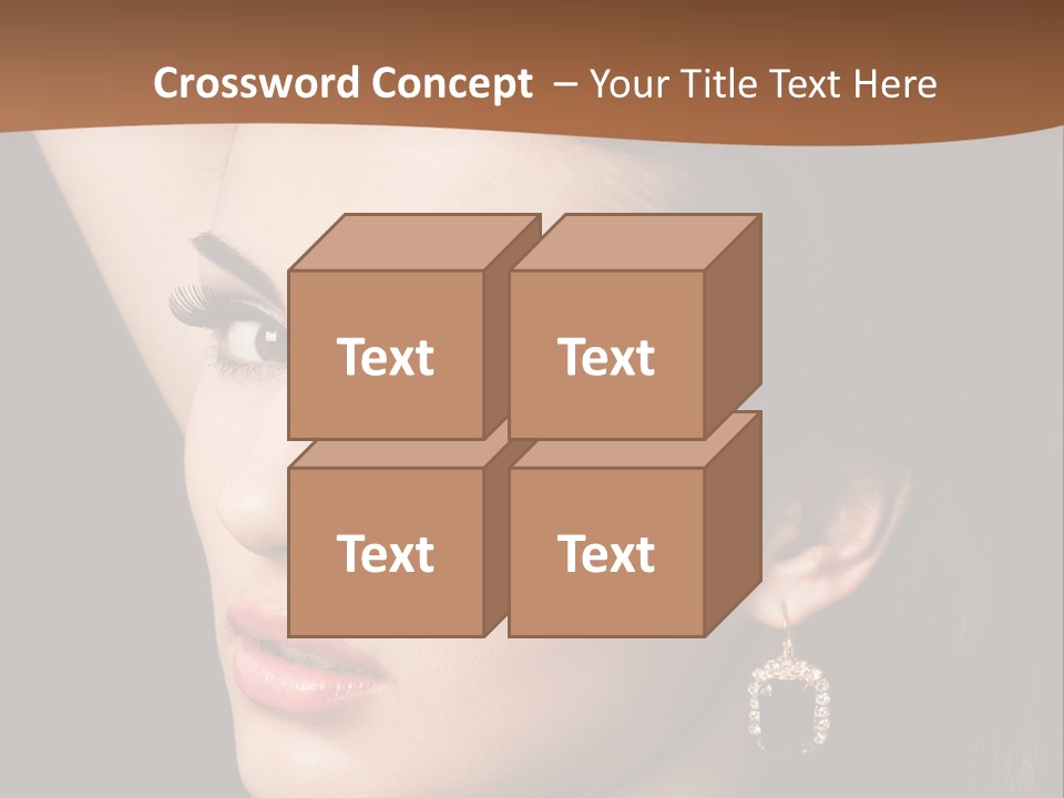 A Woman With A Necklace And Earrings On Her Neck PowerPoint Template