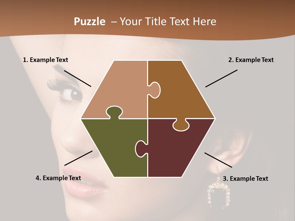 A Woman With A Necklace And Earrings On Her Neck PowerPoint Template