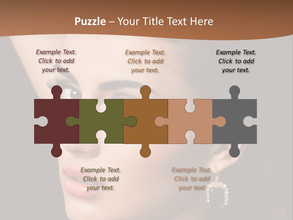 A Woman With A Necklace And Earrings On Her Neck PowerPoint Template