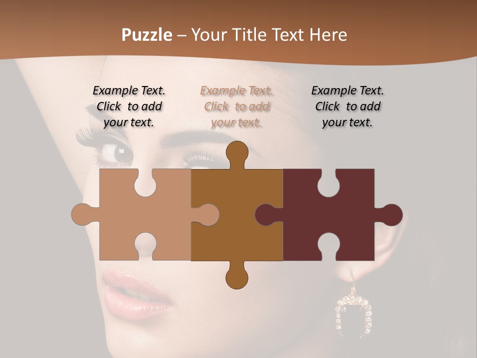 A Woman With A Necklace And Earrings On Her Neck PowerPoint Template