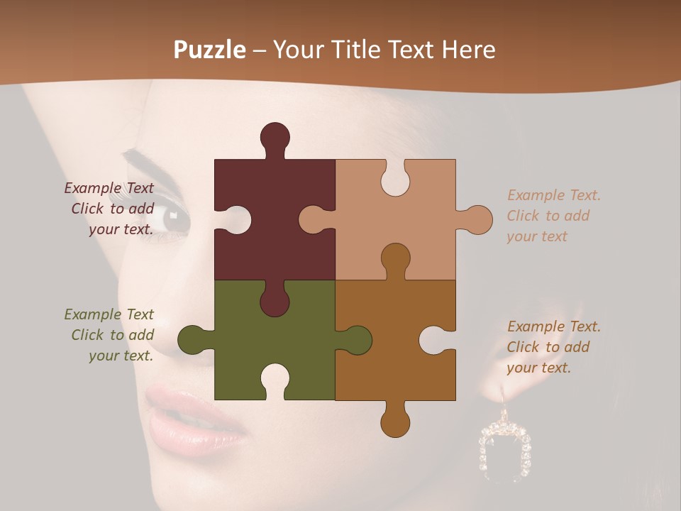 A Woman With A Necklace And Earrings On Her Neck PowerPoint Template