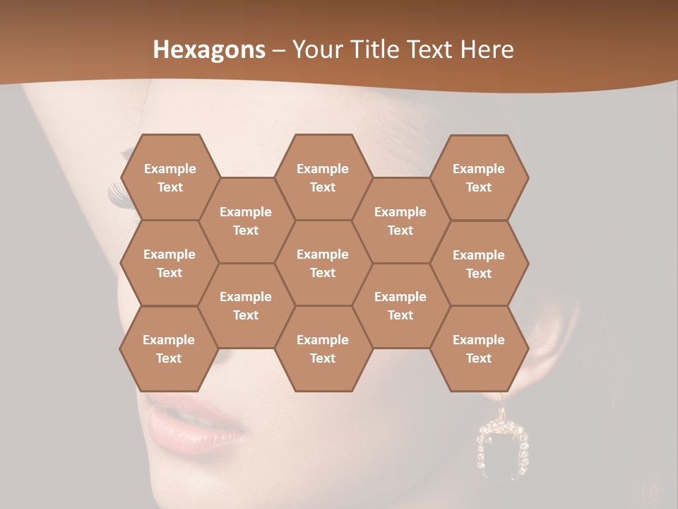 A Woman With A Necklace And Earrings On Her Neck PowerPoint Template