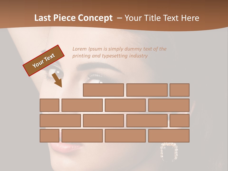 A Woman With A Necklace And Earrings On Her Neck PowerPoint Template