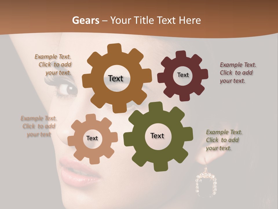 A Woman With A Necklace And Earrings On Her Neck PowerPoint Template