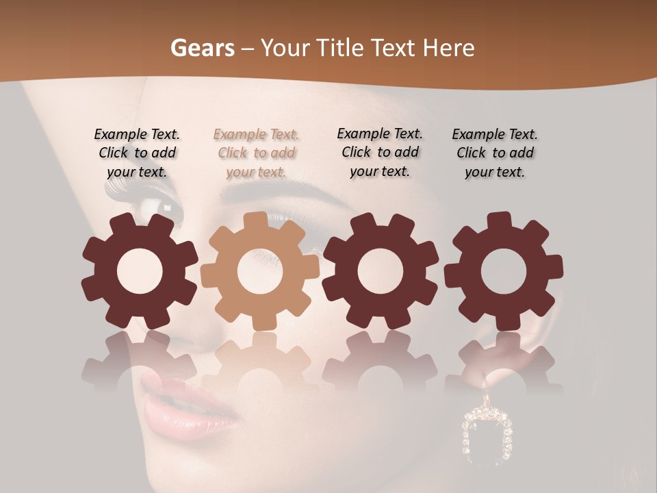 A Woman With A Necklace And Earrings On Her Neck PowerPoint Template