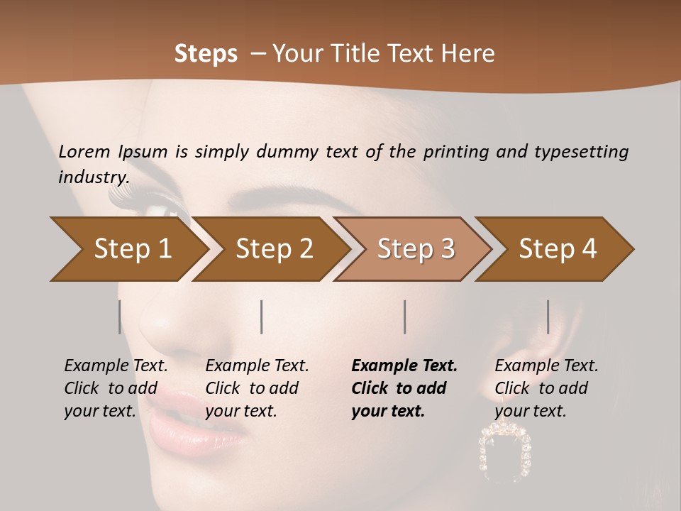 A Woman With A Necklace And Earrings On Her Neck PowerPoint Template