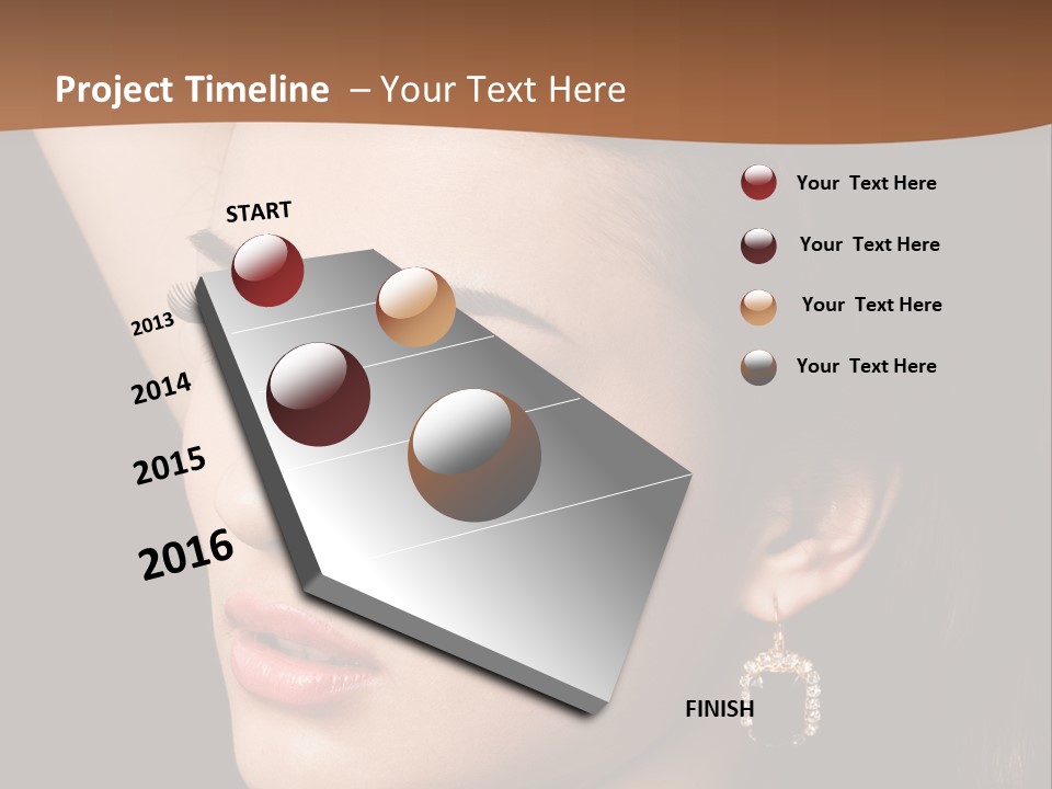 A Woman With A Necklace And Earrings On Her Neck PowerPoint Template