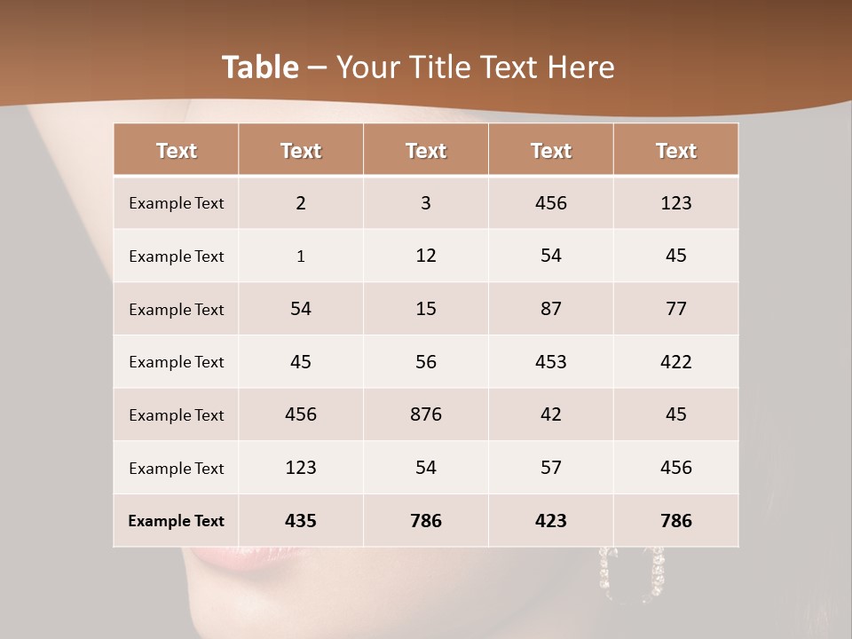 A Woman With A Necklace And Earrings On Her Neck PowerPoint Template