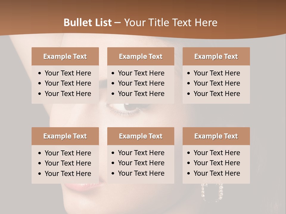 A Woman With A Necklace And Earrings On Her Neck PowerPoint Template