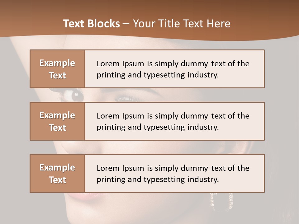 A Woman With A Necklace And Earrings On Her Neck PowerPoint Template