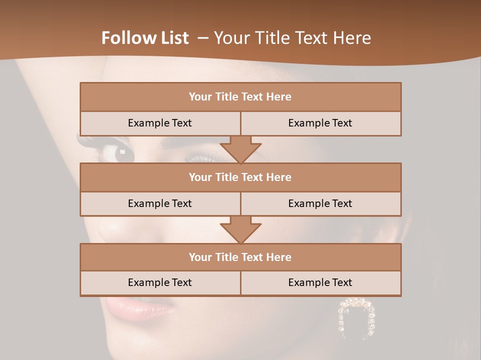 A Woman With A Necklace And Earrings On Her Neck PowerPoint Template