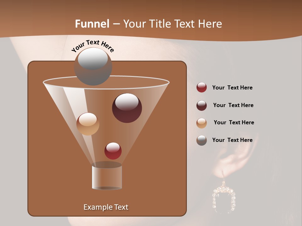 A Woman With A Necklace And Earrings On Her Neck PowerPoint Template