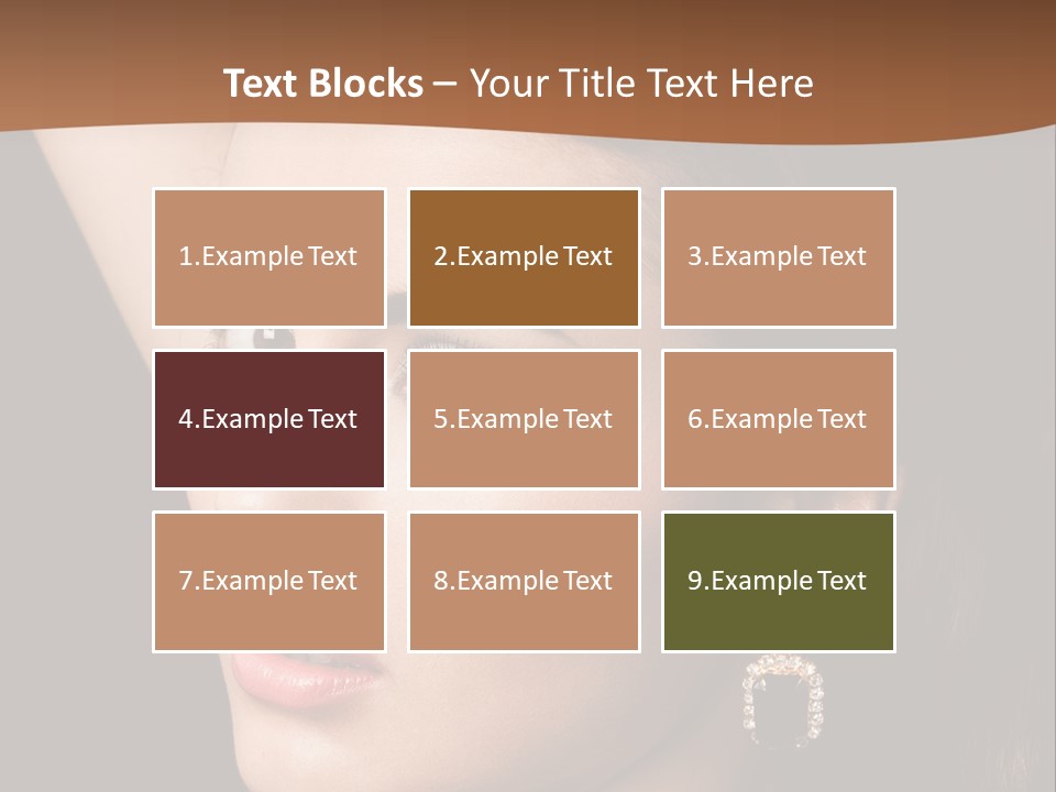 A Woman With A Necklace And Earrings On Her Neck PowerPoint Template