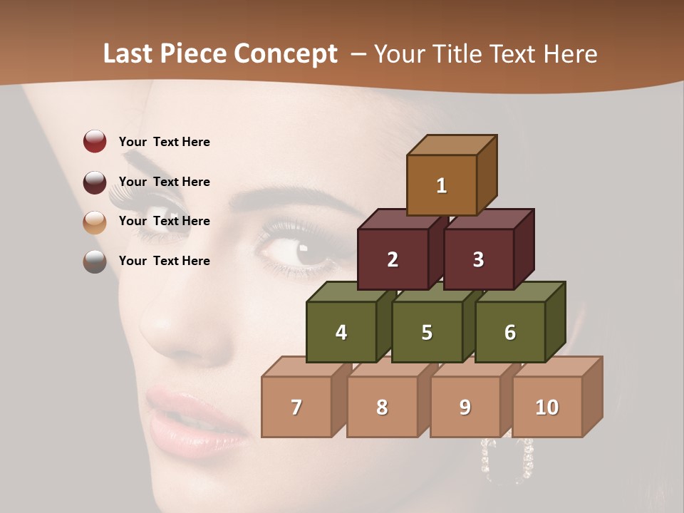 A Woman With A Necklace And Earrings On Her Neck PowerPoint Template