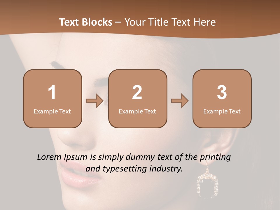 A Woman With A Necklace And Earrings On Her Neck PowerPoint Template