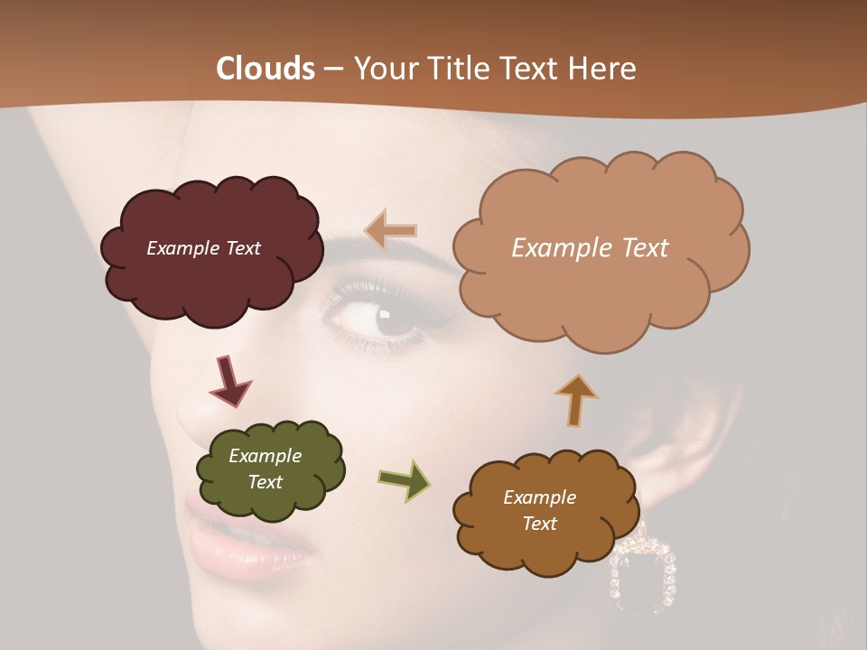 A Woman With A Necklace And Earrings On Her Neck PowerPoint Template