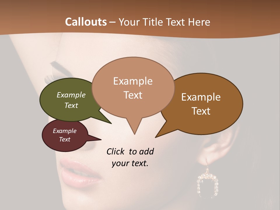 A Woman With A Necklace And Earrings On Her Neck PowerPoint Template