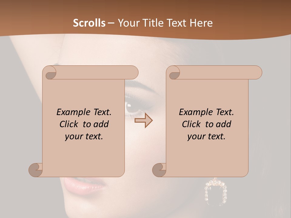 A Woman With A Necklace And Earrings On Her Neck PowerPoint Template