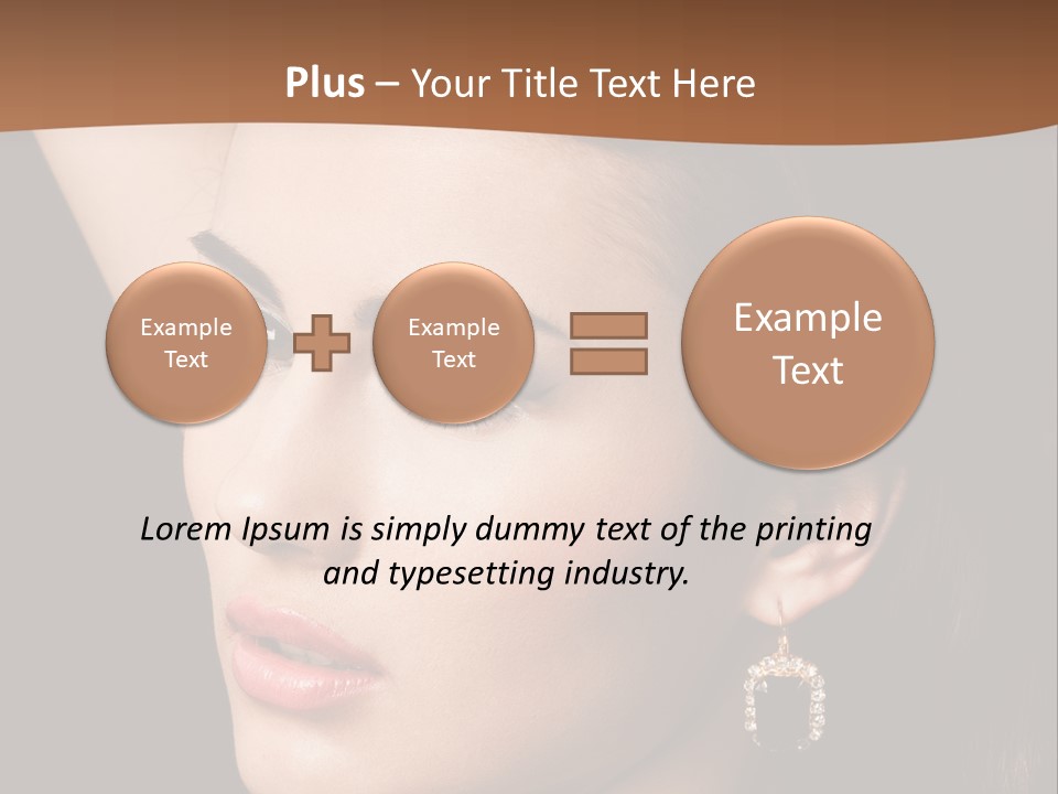 A Woman With A Necklace And Earrings On Her Neck PowerPoint Template