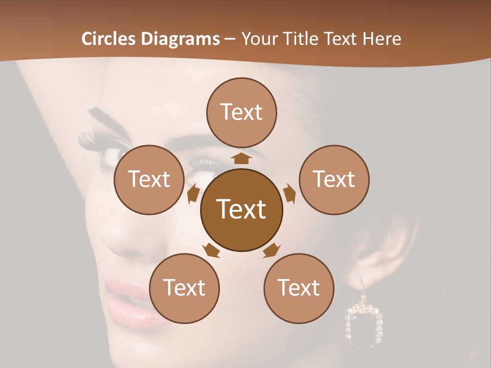 A Woman With A Necklace And Earrings On Her Neck PowerPoint Template