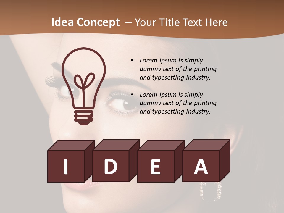 A Woman With A Necklace And Earrings On Her Neck PowerPoint Template