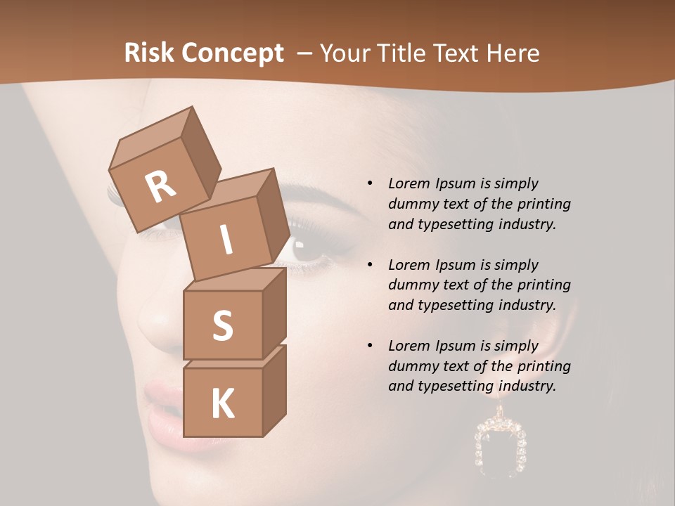 A Woman With A Necklace And Earrings On Her Neck PowerPoint Template