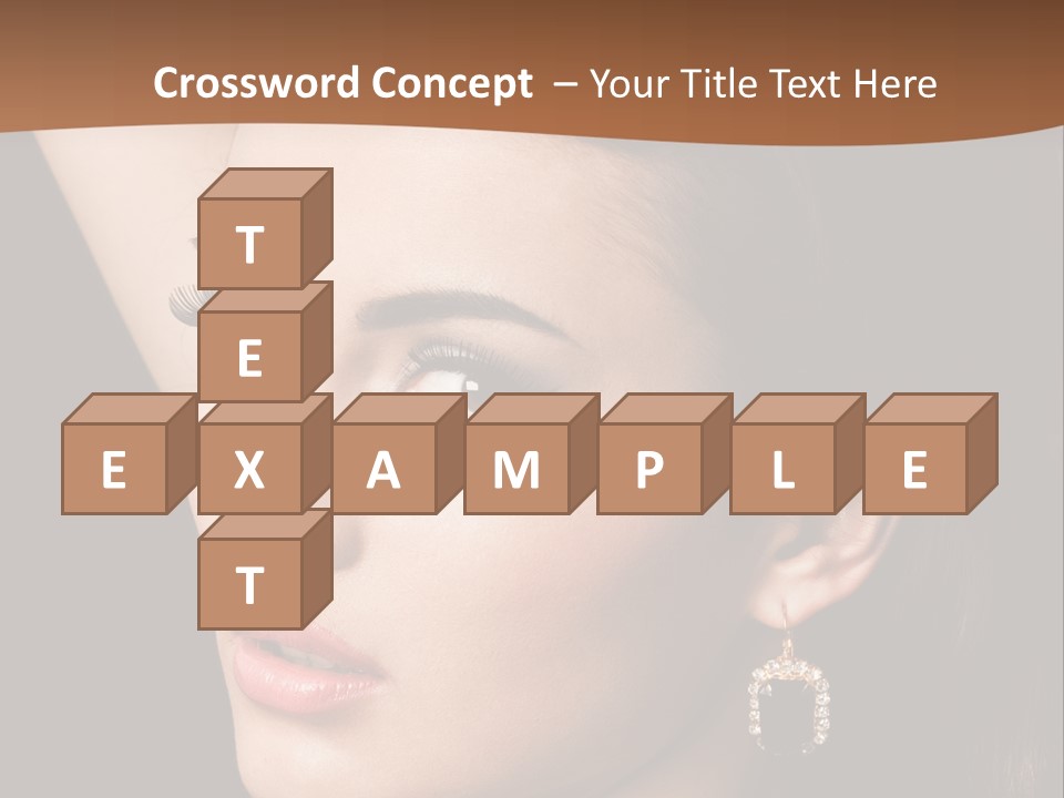 A Woman With A Necklace And Earrings On Her Neck PowerPoint Template