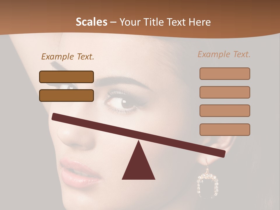 A Woman With A Necklace And Earrings On Her Neck PowerPoint Template