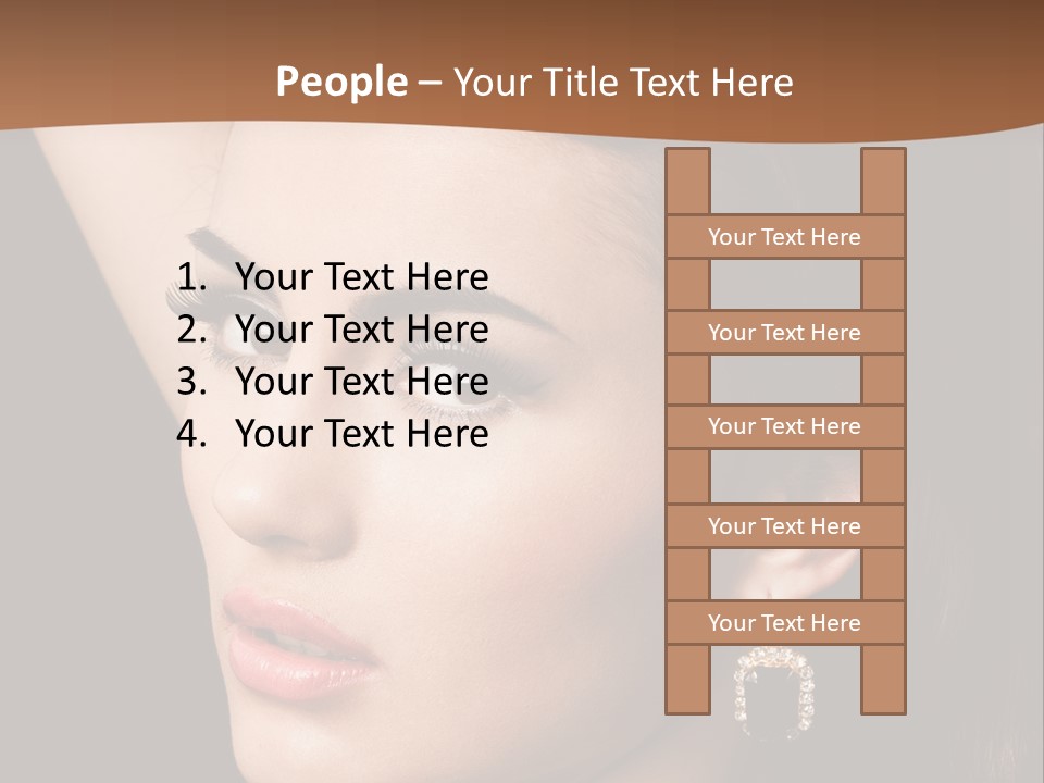 A Woman With A Necklace And Earrings On Her Neck PowerPoint Template