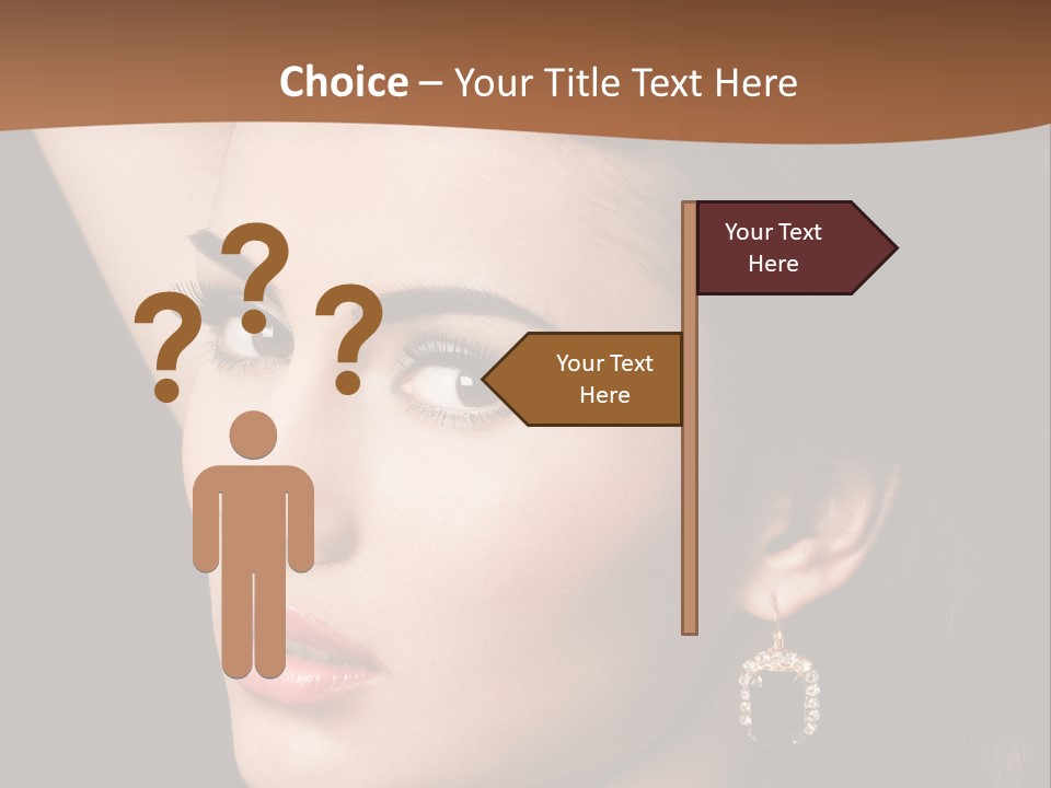 A Woman With A Necklace And Earrings On Her Neck PowerPoint Template