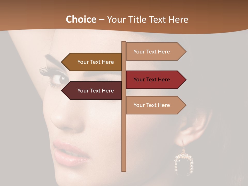 A Woman With A Necklace And Earrings On Her Neck PowerPoint Template