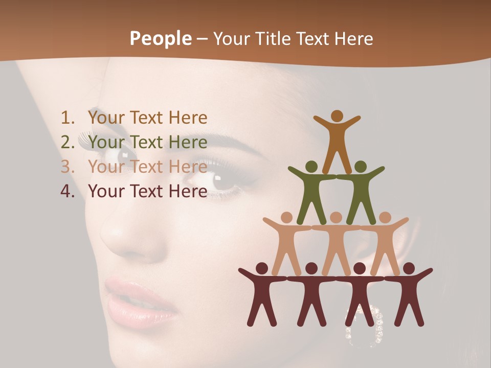 A Woman With A Necklace And Earrings On Her Neck PowerPoint Template