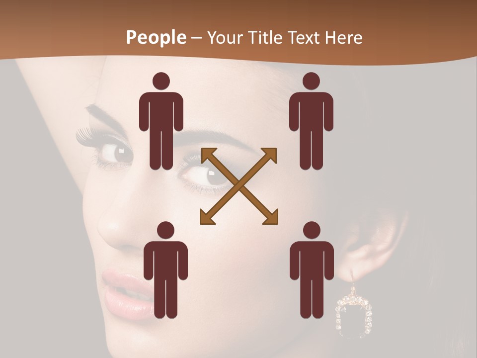 A Woman With A Necklace And Earrings On Her Neck PowerPoint Template