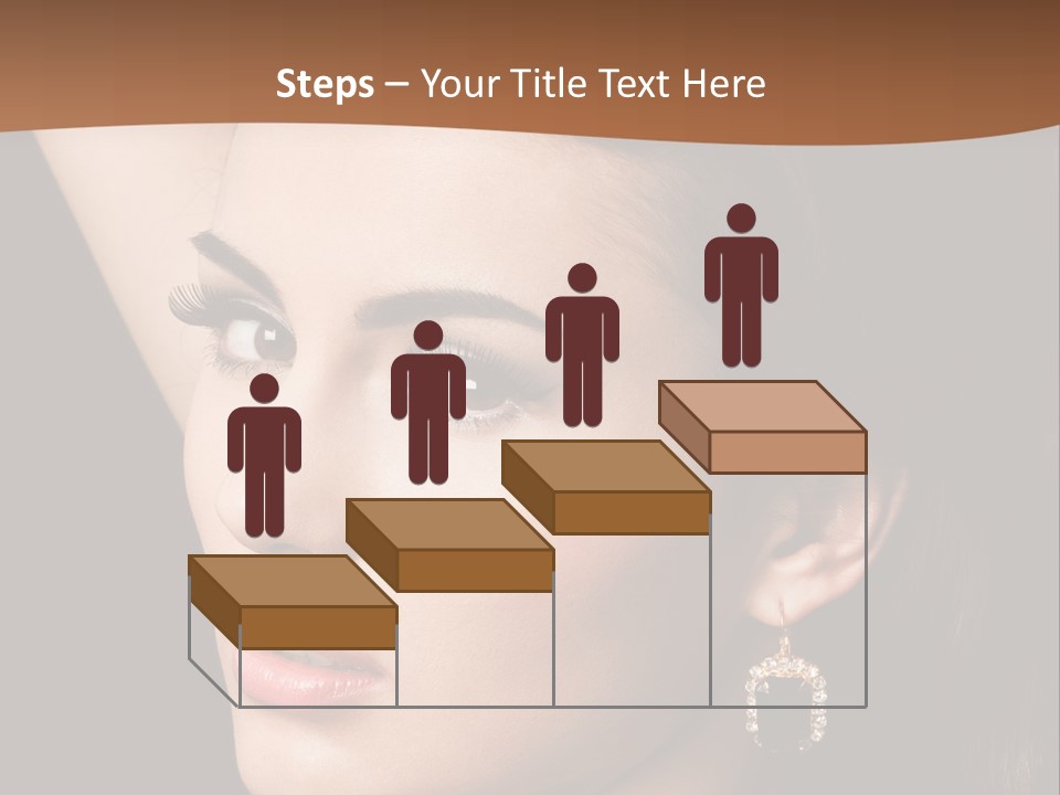 A Woman With A Necklace And Earrings On Her Neck PowerPoint Template