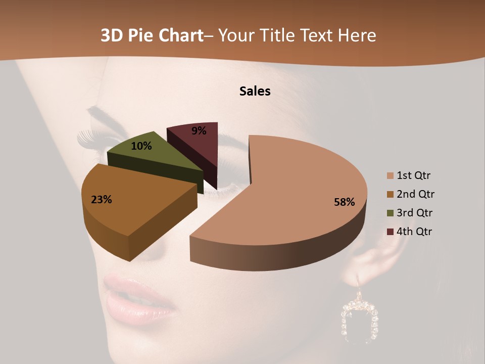 A Woman With A Necklace And Earrings On Her Neck PowerPoint Template