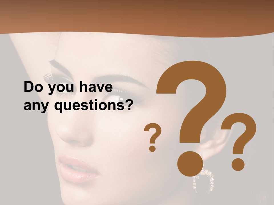 A Woman With A Necklace And Earrings On Her Neck PowerPoint Template