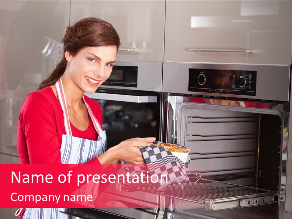 Pretty Oven Healthy PowerPoint Template